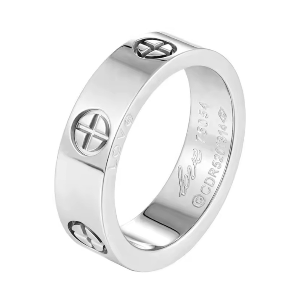 Silver Ring with Engraved Details